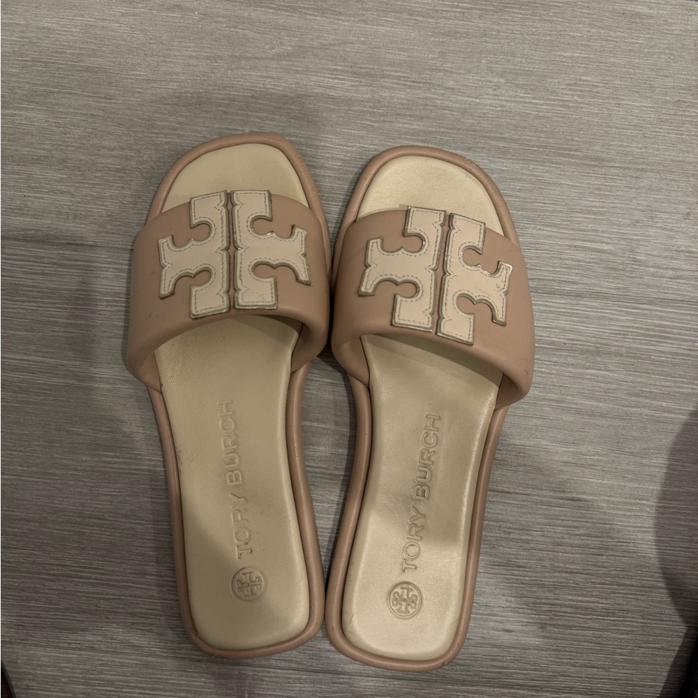 Tory Burch Tan Slide Sandals
